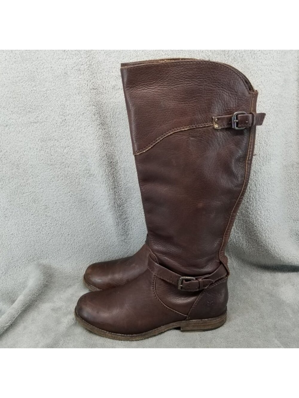 Frye Shoes Womens Size 8 Phillip Brown Leather Buckle Riding Western Boots *Read